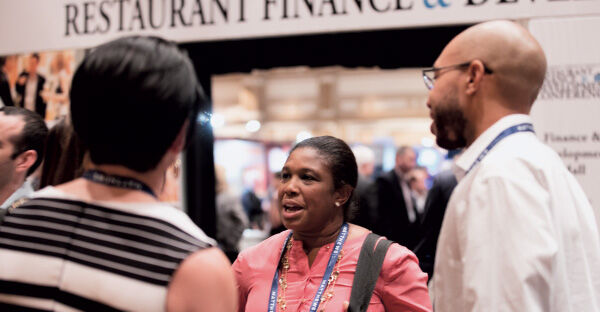 Networking in the exhibit hall at RFDC.
