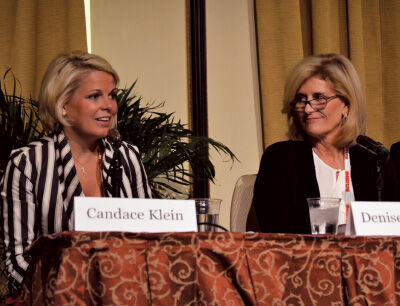 Candace Klein, Dealstruck, and Denise Thomas, ApplePie Capital, (left to right in all photos) spoke on a panel about crowdfunding and peer-to-peer lending, a finance source newly available to restaurants.