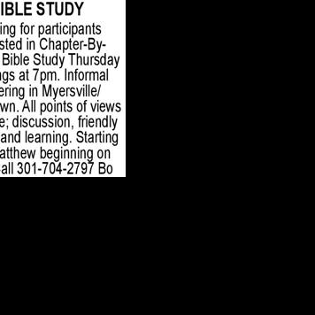 Bible Study | Announcements More