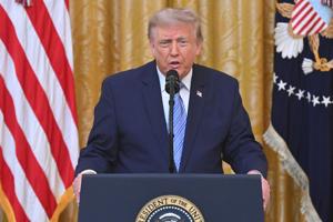 Trump again doubts past elections in primetime address