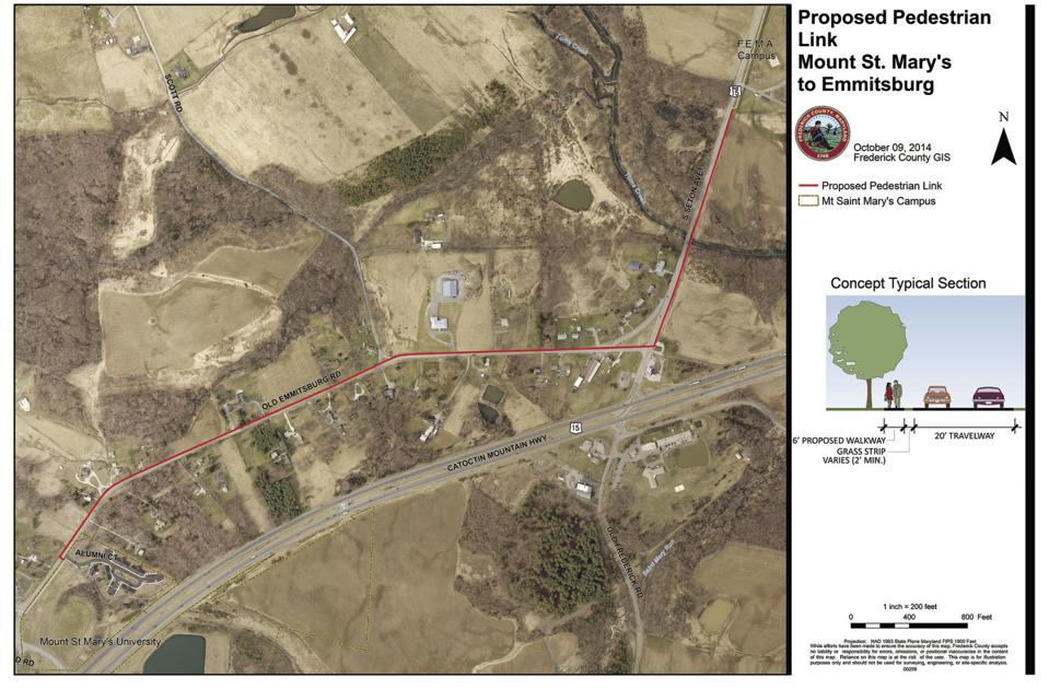 Emmitsburg defers plan for path between town and Mount St. Mary's University Services