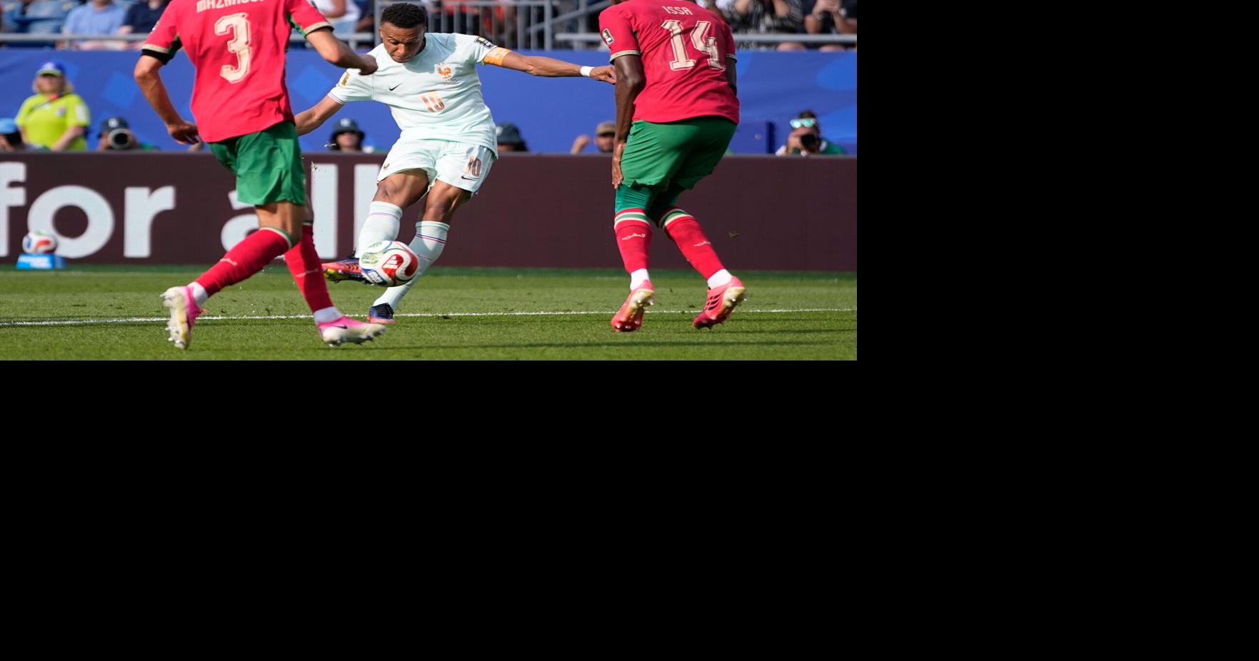 Kylian Mbappé has a goal and an assist as France beats Morocco 2-0 in the World Cup quarterfinals By KYLE HIGHTOWER Associated Press Jul 9, 2026 2 mins ago