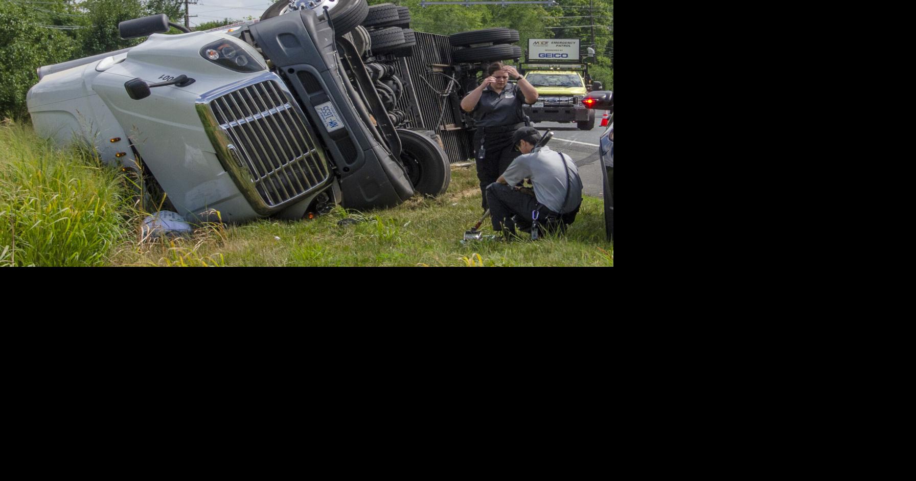 Driver, dog uninjured after tractor trailer overturns on U.S. 15 ...