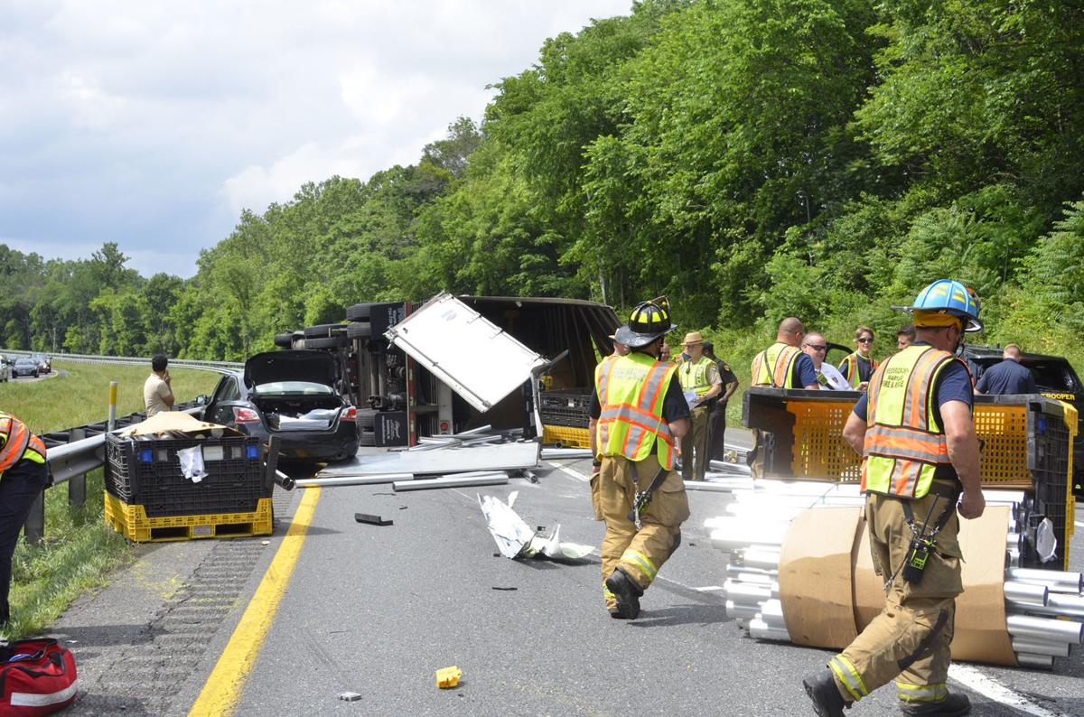 Trooper injured after crash involving tractortrailer on I270 in