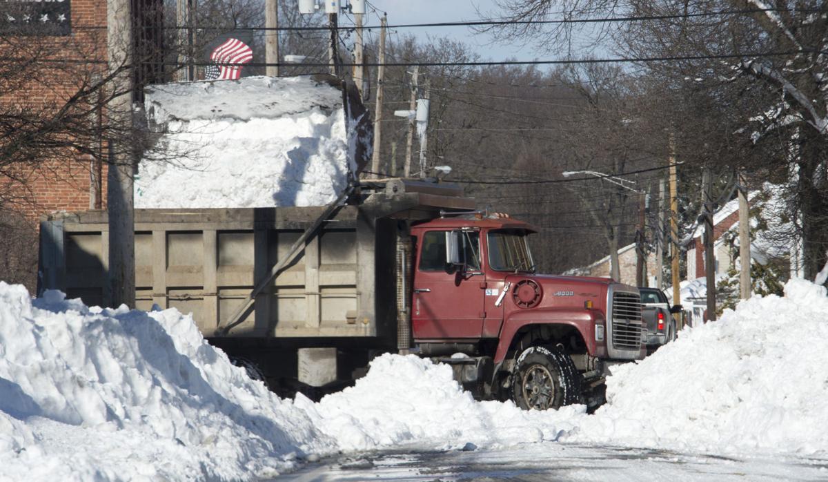 Snowstorm - cleanup Woodsboro Main Street