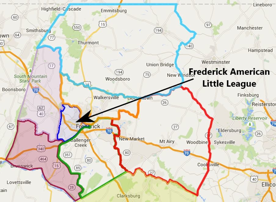 Little League Regions Map