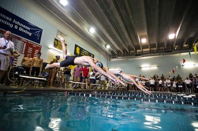 frederick summer school fredericknewspost splash swimming final stars dive swimmers heat pool second event during