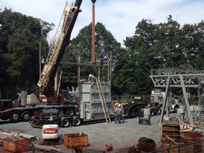 substation airy mount edison potomac improve service fredericknewspost portion frederick workers installed eastern electrical replacement
