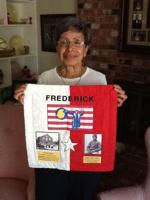A piece of Frederick displayed on statewide quilt project