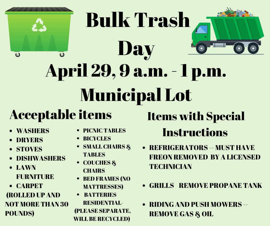 CANCELLED DUE TO RAIN Bulk Trash Day for Residents of Mount Airy (only