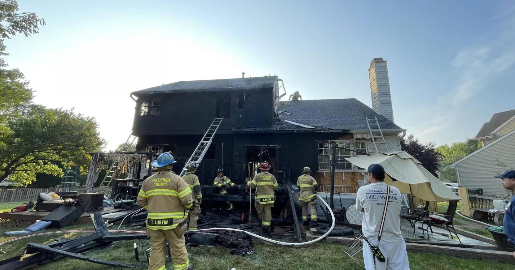 Fire damages rear of house in Frederick - Vimarsana News