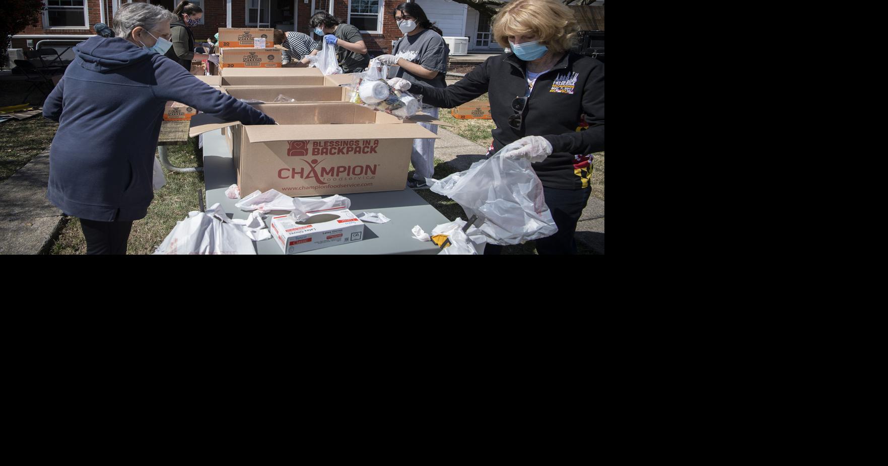 Blessings in a Backpack popup outdoor events help feed hungry kids