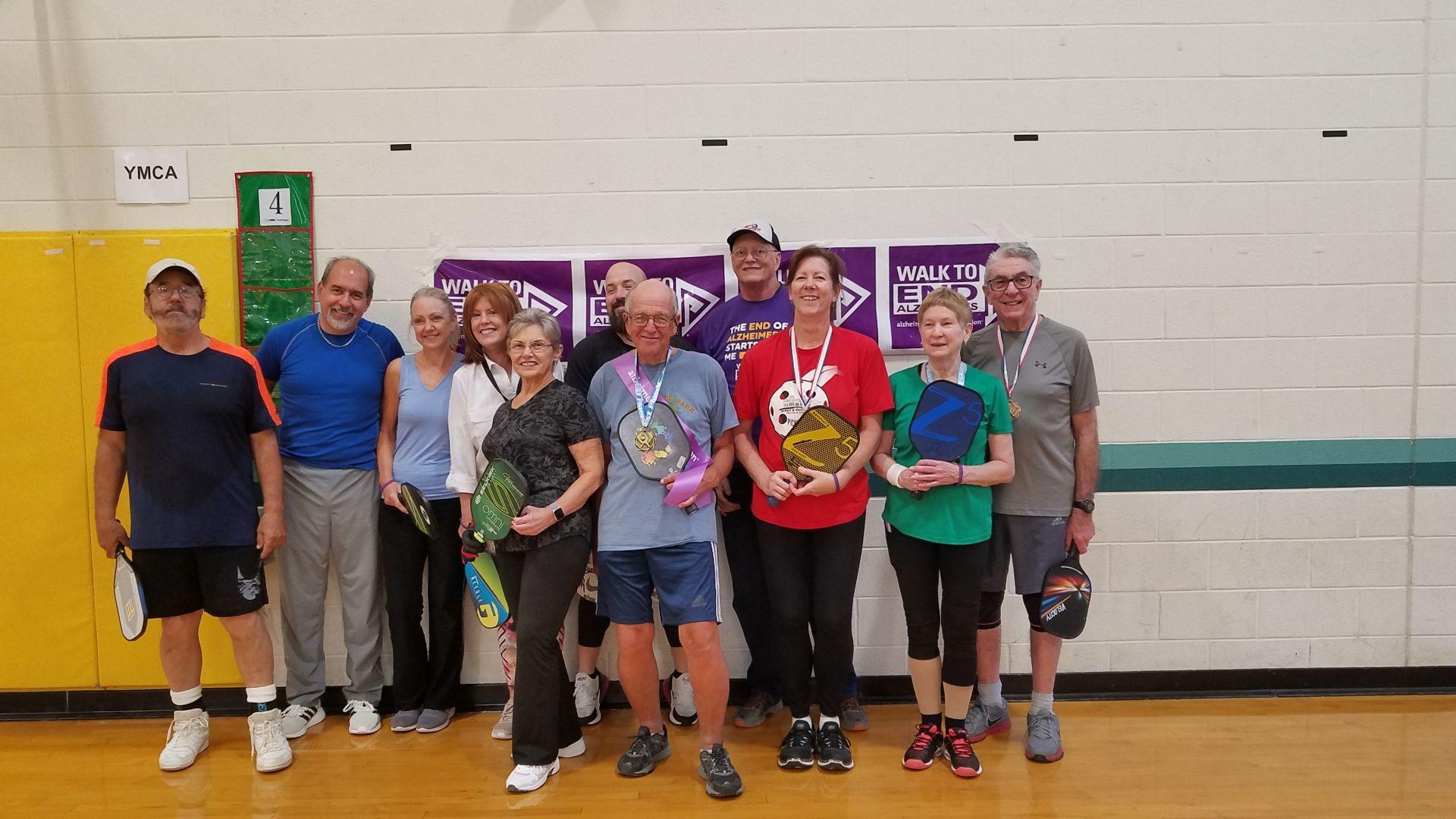 Winners of Pickleball for Alzheimer's tournament and fundraiser
