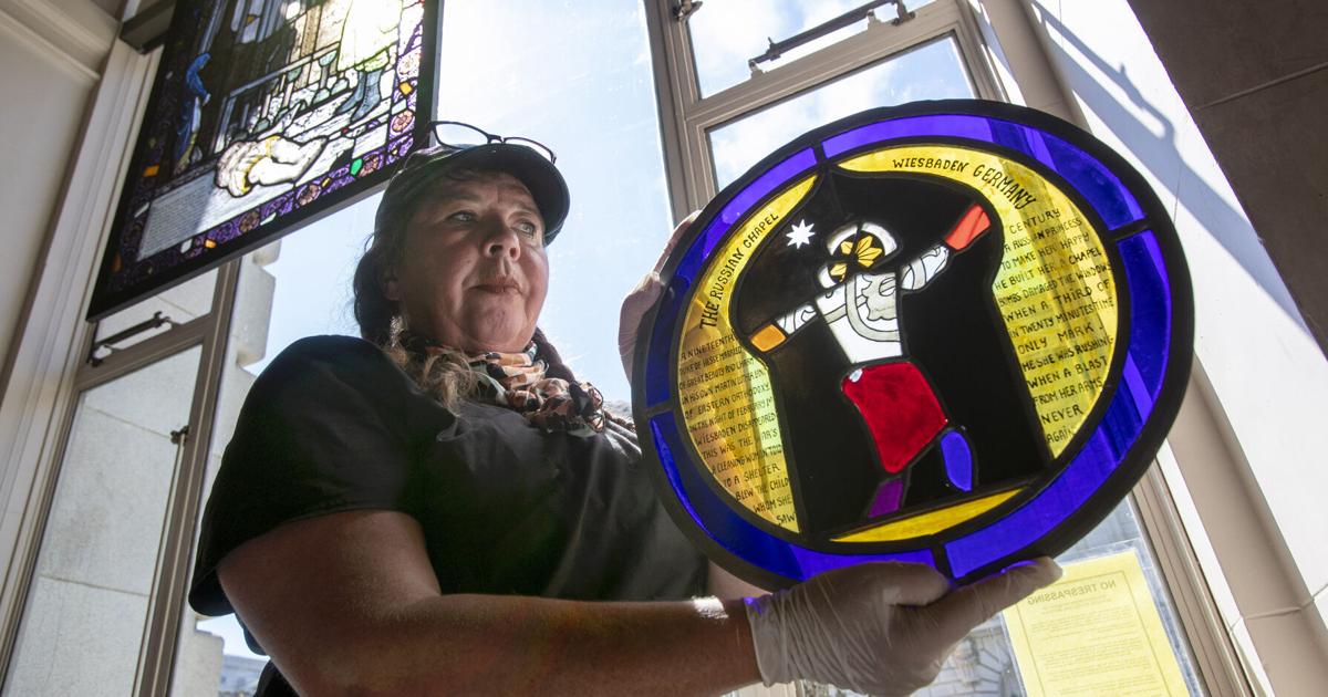 Remembered Mild — damaged items of war-shattered home windows repurposed in San Francisco | Arts & leisure Remembered Mild — damaged items of war-shattered home windows repurposed in San Francisco | Arts & leisure