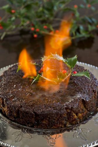 flaming cake