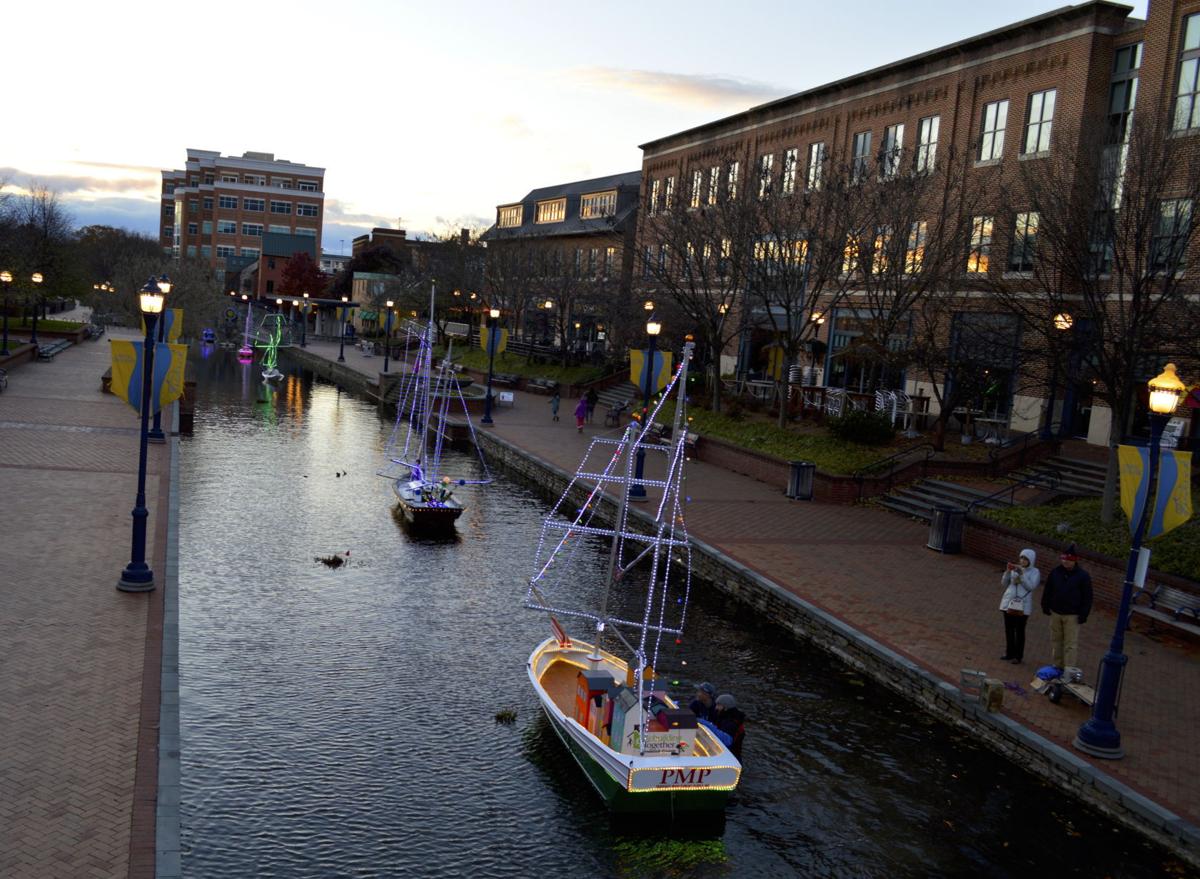 Awash With Light Boats Shine As Part Of Winter Display On Carroll