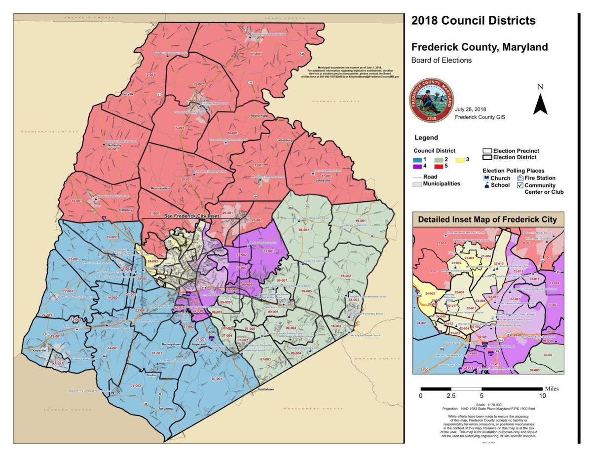 County Council District Map Council District Map | Election Coverage | Fredericknewspost.com