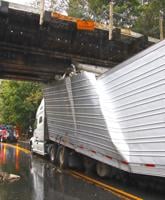Updated: Another tractor-trailer gets stuck under Green Valley Road railroad bridge