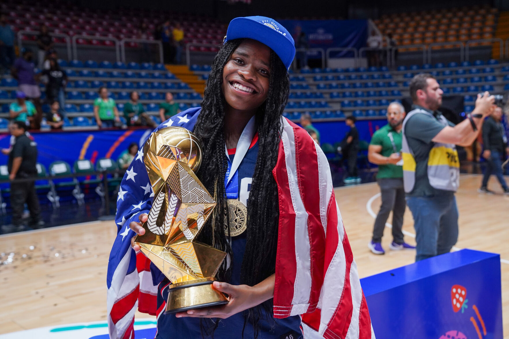 Young Golden Girl Ivanna Wilson Manyacka, the youngest player on USA's