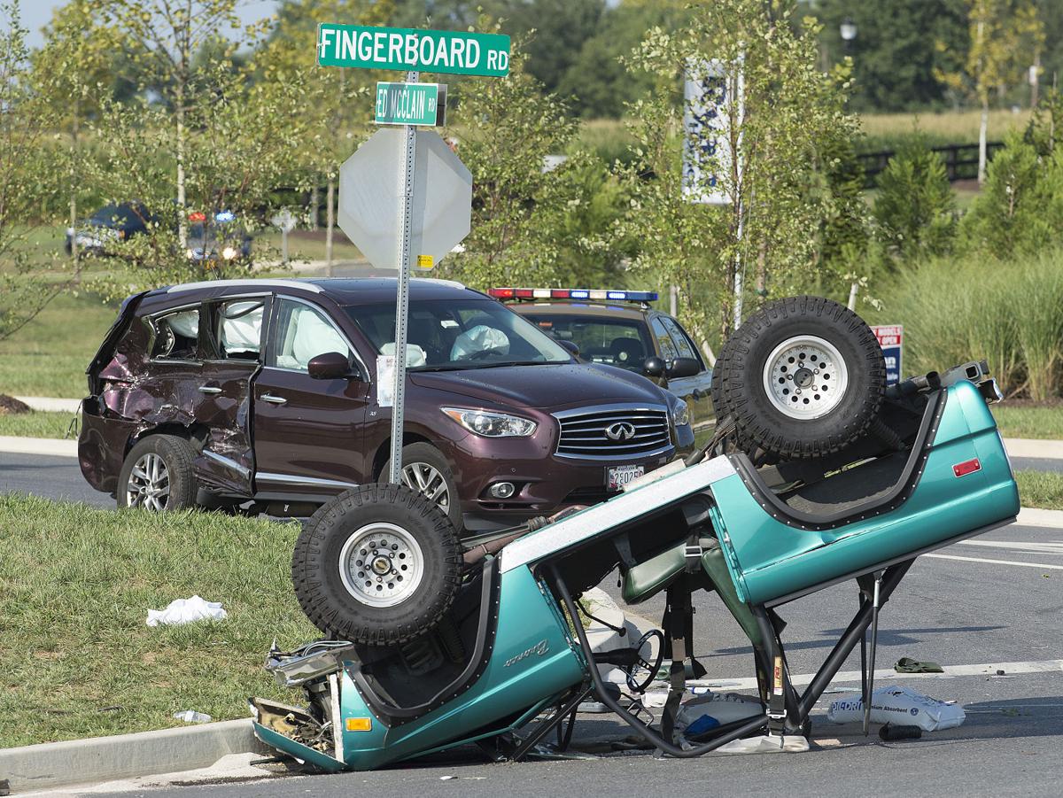 Seven people injured in Monrovia crash; three airlifted to shock trauma