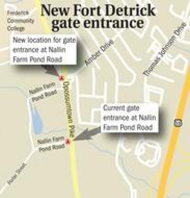 Work under way for Fort Detrick gate Archive
