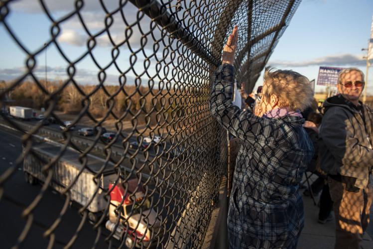 “No War for Oil” bridge protest