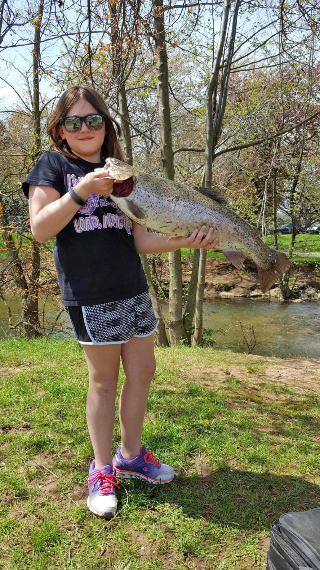 Frederick girl catches whopper trout in Carroll Creek Environment
