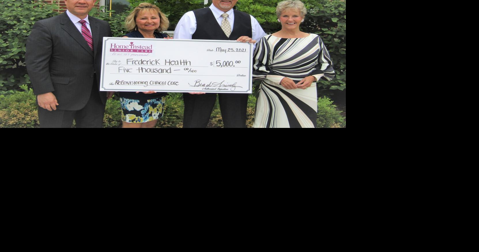 Home Instead Senior Care donates 5,000 to Frederick Health Community