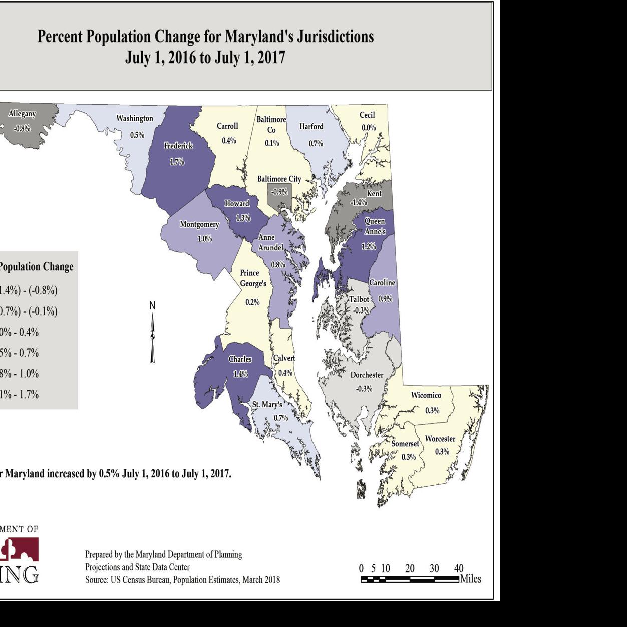 Census: Frederick County outpaced other Maryland counties in population  growth | Economy & business | fredericknewspost.com