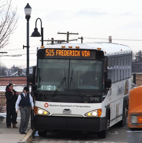 MTA commuter bus at Frederick MARC station