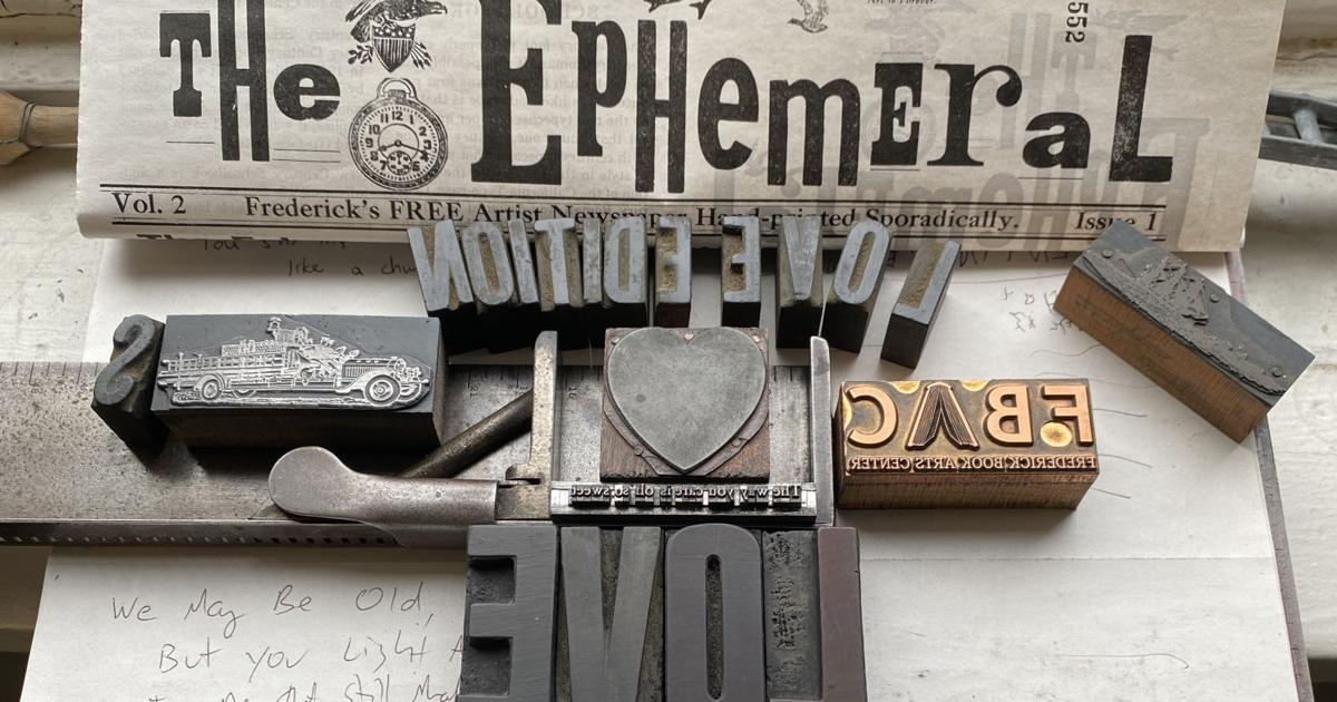 ‘A Valentine to Frederick’: Frederick Book Arts Center spreads messages of love through its old-timey art newspaper | Arts & entertainment ‘A Valentine to Frederick’: Frederick Book Arts Center spreads messages of love through its old-timey art newspaper | Arts & entertainment