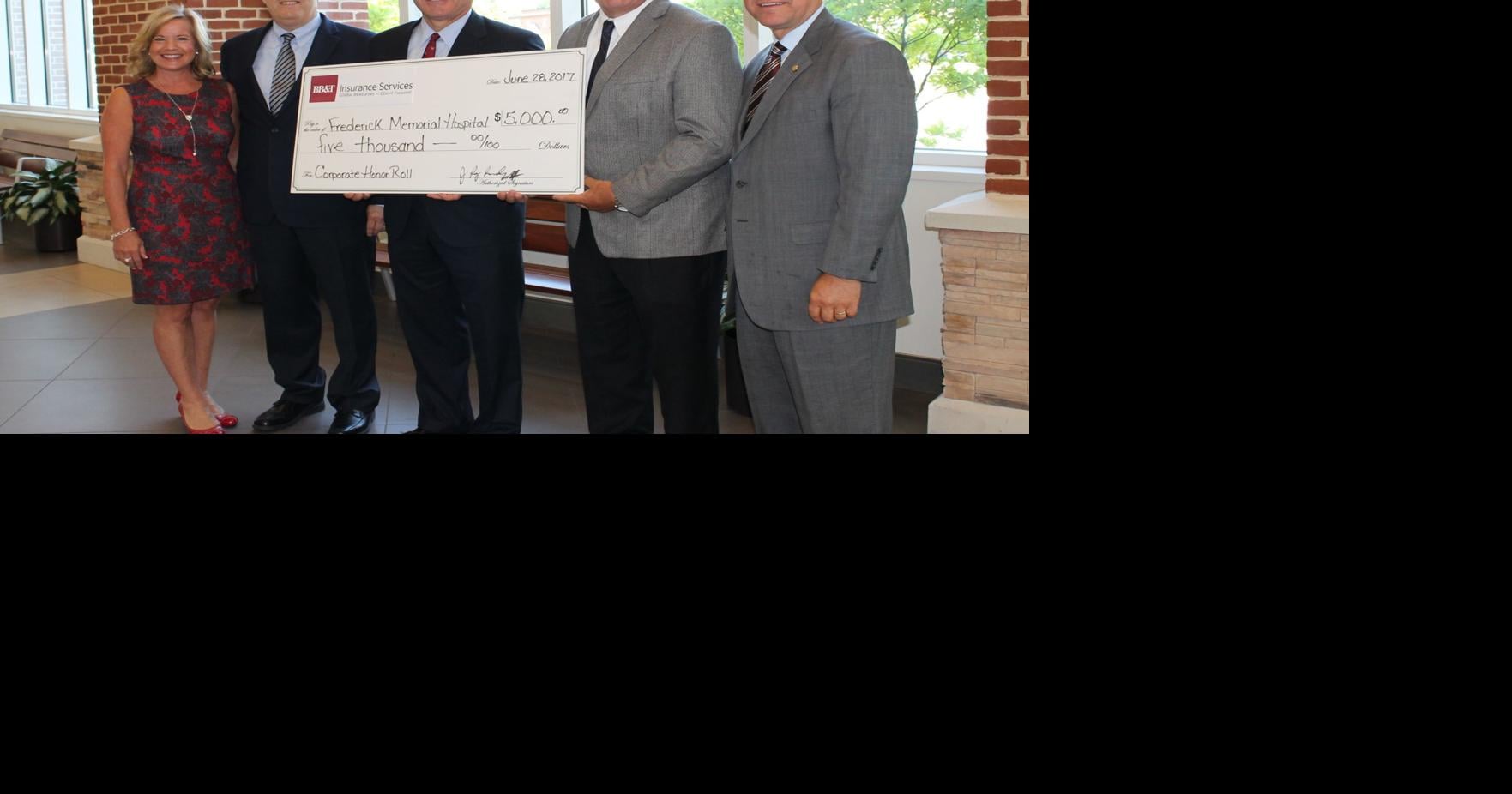 BB&T Insurance Services donates $5,000 to FMH | Community news ...