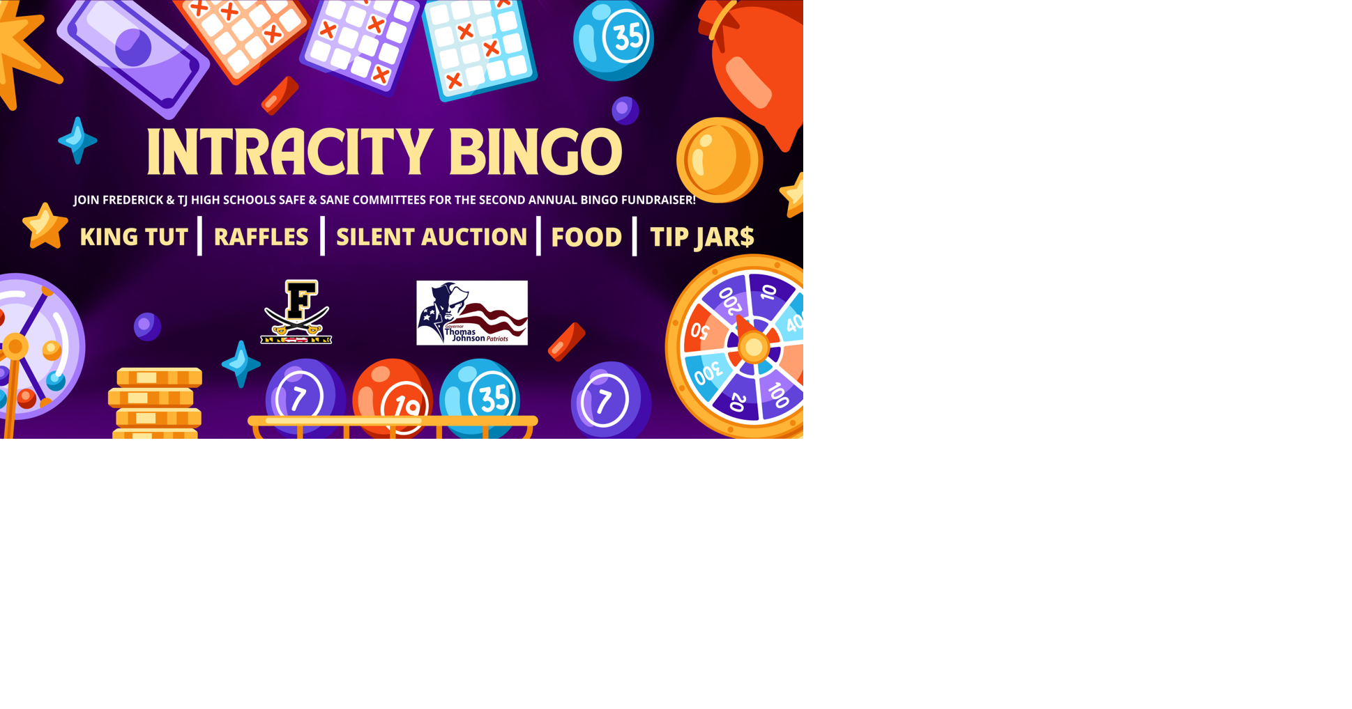 2nd Annual IntraCity Bingo Fundraiser — FHS & TJHS Safe & Sane | Other ...