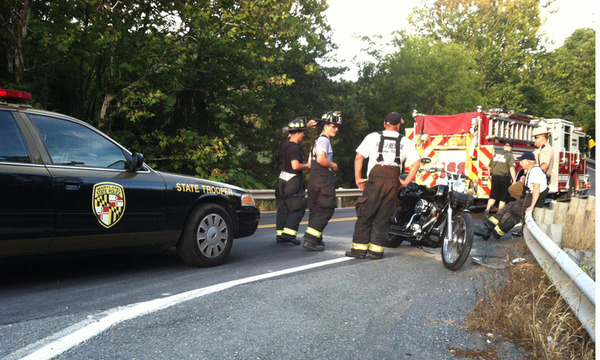 Man injured in motorcycle crash in Woodsboro Vehicular 