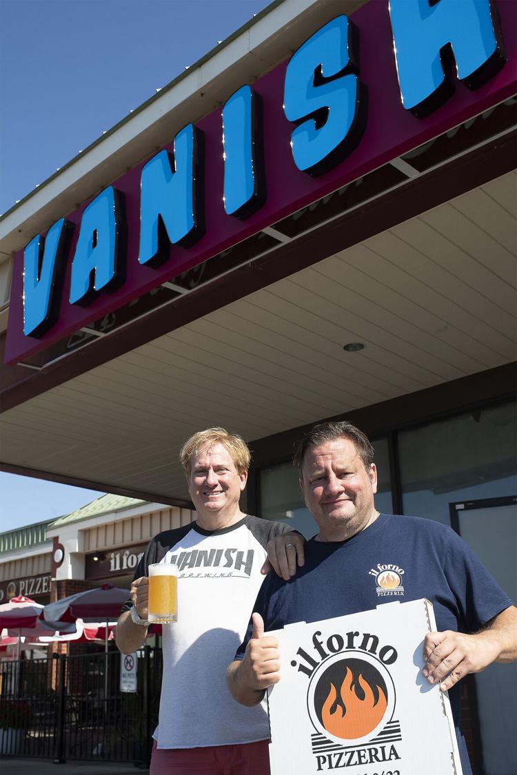 Serving a pint and a slice brewery to open, connect with Il Forno