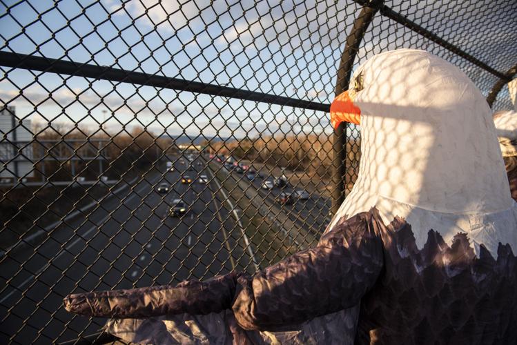 “No War for Oil” bridge protest