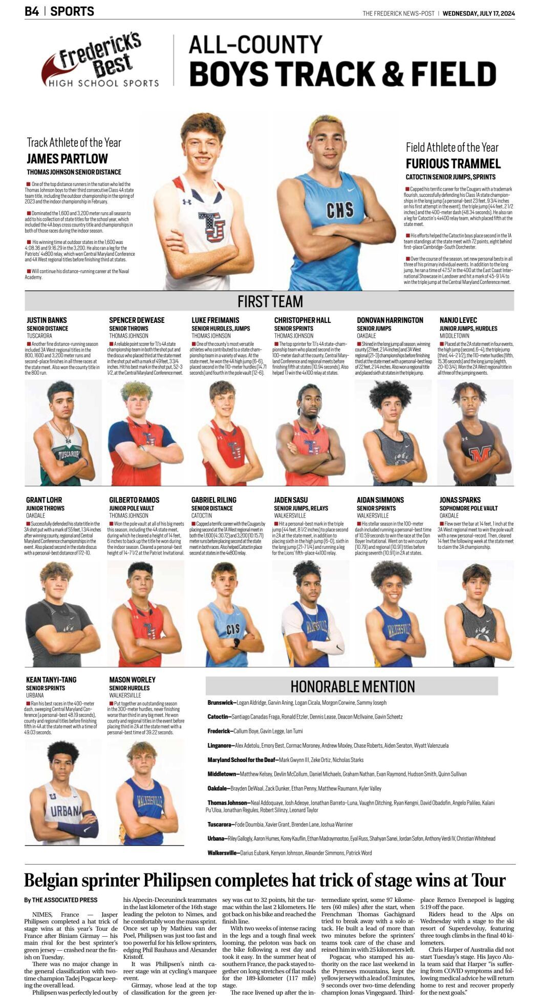 2024 All-County Boys Track and Field | High School Sports ...