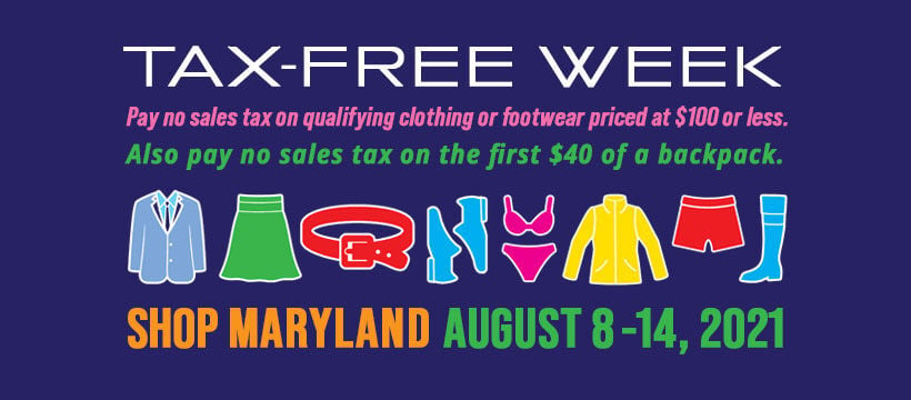 maryland back to school tax free weekend 2022