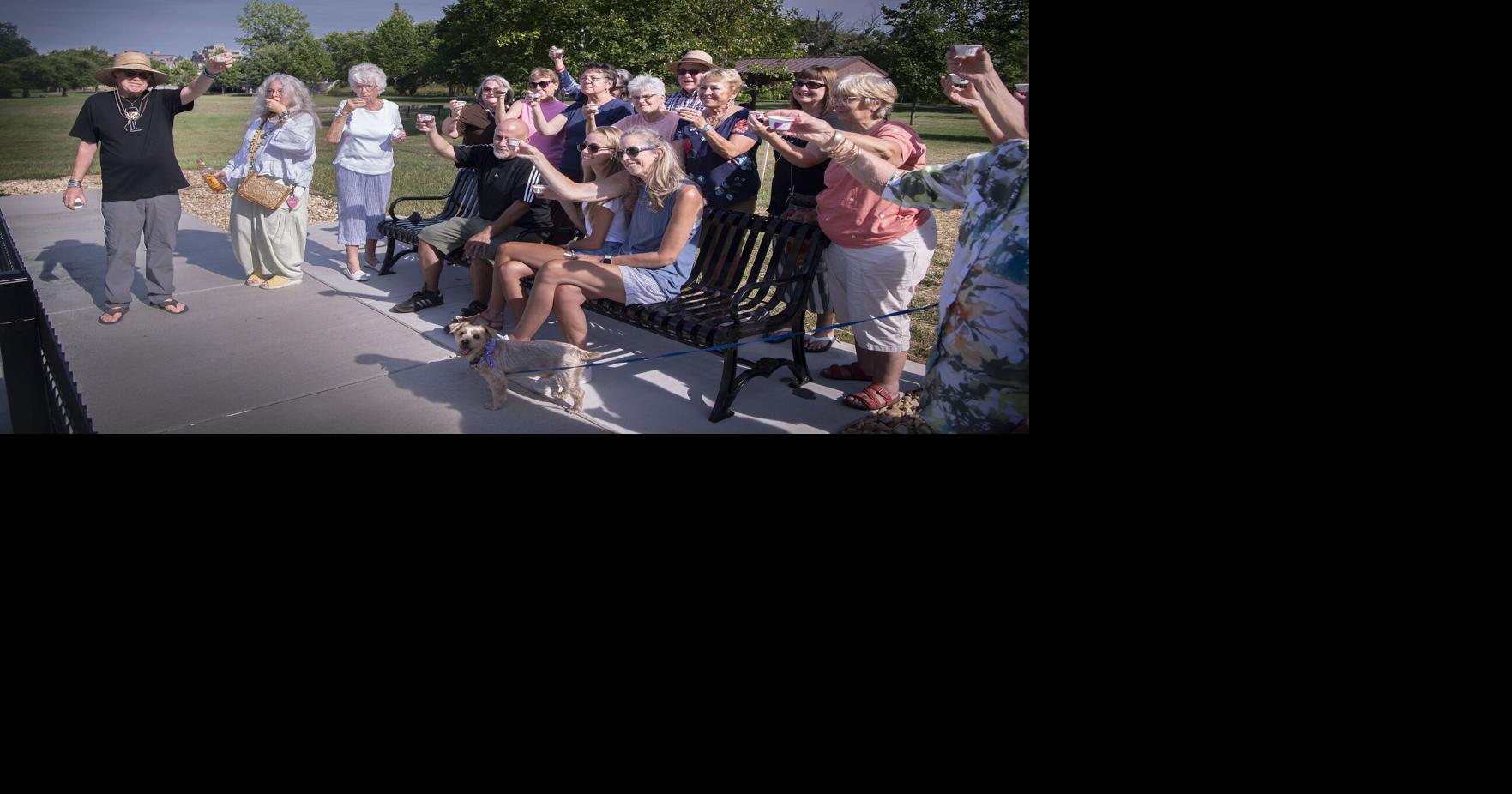Bench dedication at new bocce courts brings family, friends together