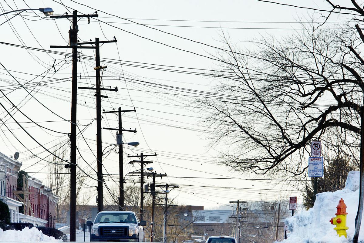 Snow - power lines still up!