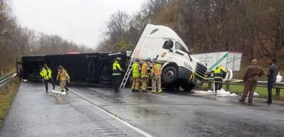 I-270 Overturned Tractor