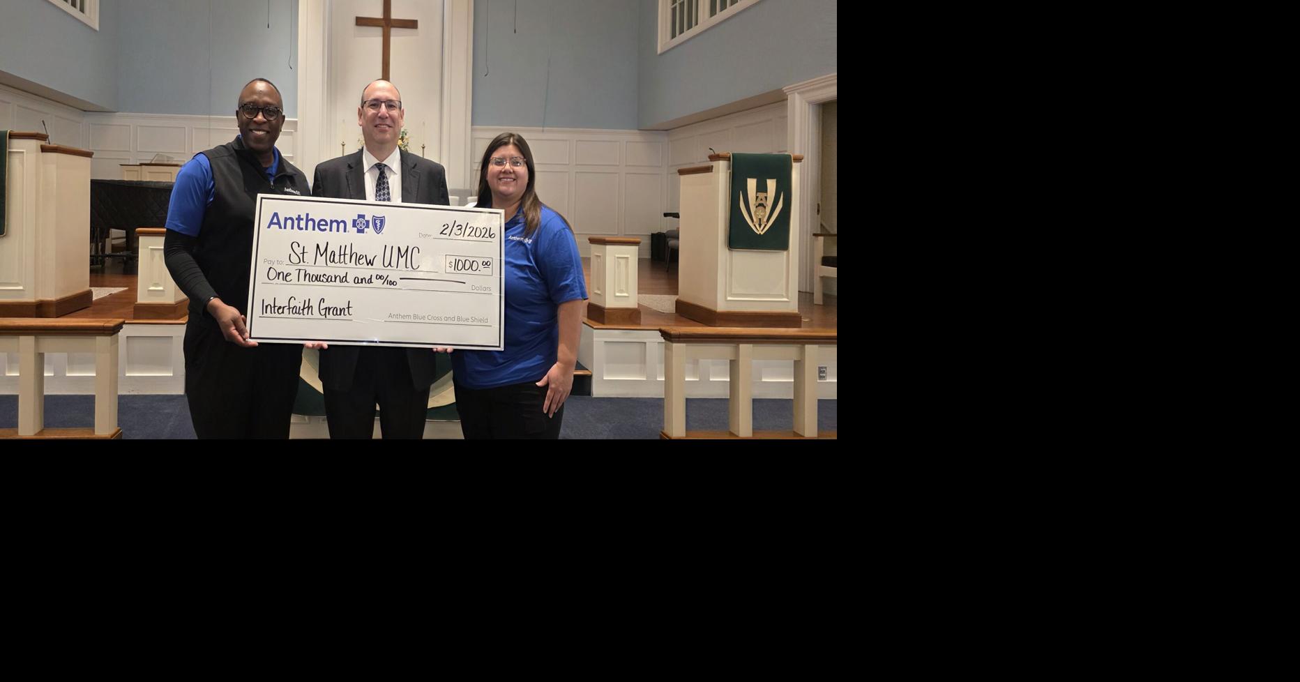 Anthem awards $1,000 health grant to St. Matthew UMC in Frankfort