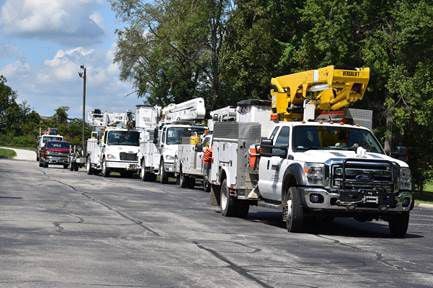 Indiana Michigan Power Northeastern Remc Workers Head To Florida