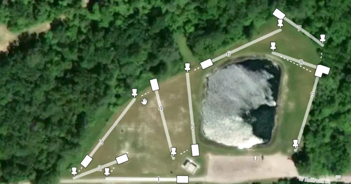 Proposed Garrett disc golf layout | | fwbusiness.com