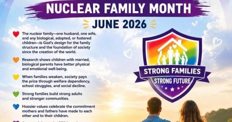 June 3: Indiana governor declares Pride month ‘nuclear family month’