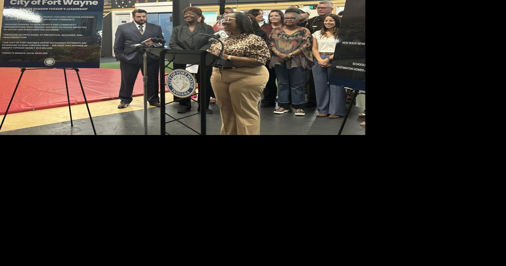 Sept. 9: Fort Wayne Mayor Sharon Tucker announces third round of recipients of opioid settlement funds