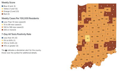Nov 18 Red Sea Northeast Indiana Washed In Red Ratings For Covid 19 Spread Covid 19 Fwbusiness Com