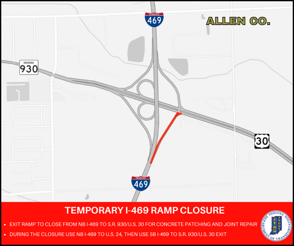 Aug. 11: Allen County's Interstate 469 exit ramps to temporarily close ...