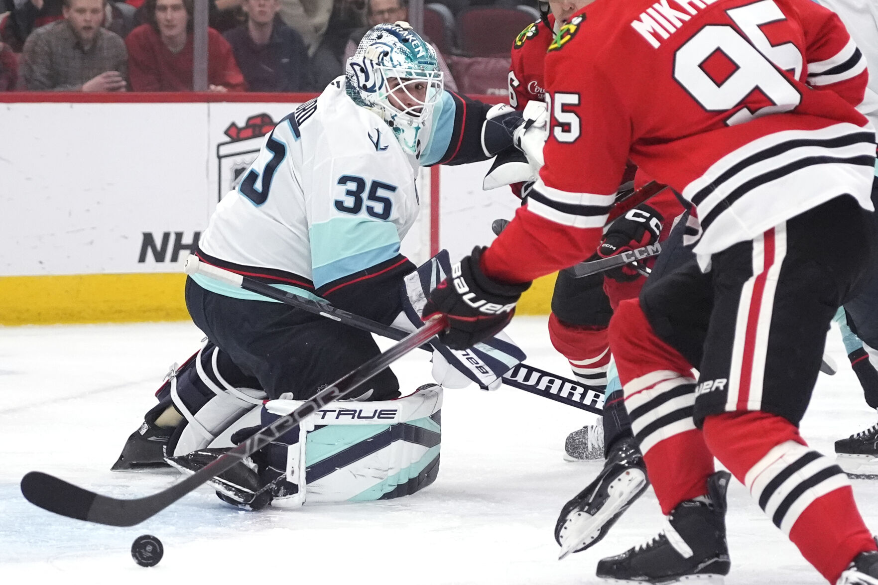 Mikheyev Stars As The Blackhawks Beat The Kraken 3-1 For Their 3rd ...