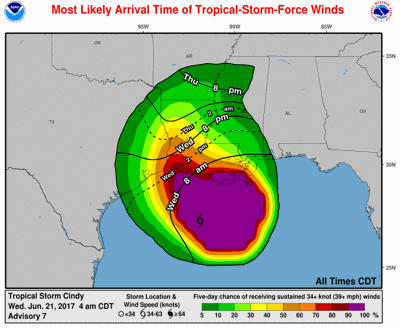 Looking at possible impacts as Tropical Storm Cindy approaches landfall